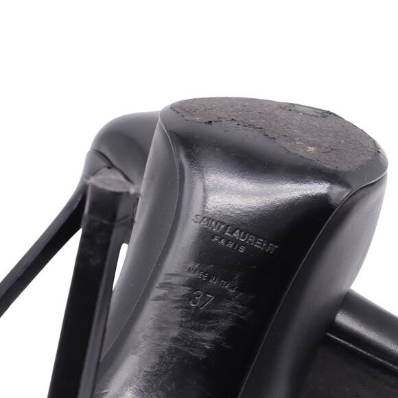 Saint Laurent Anja Pointed-Toe Pumps in Black Leather - Picture 8 of 8